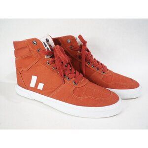 Ethletic Red Hiro Fairtrade High-Top Lace-Up Sneakers, Size 9 (US) 43 (EUR)
